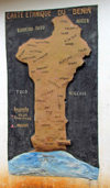 Porto-Novo / Hogbonou / Adjac, Benin: ethnic map of Benin - carte ethnique du Benin - photo by G.Frysinger