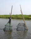 Lake Nokou, Benin: fish traps - photo by G.Frysinger