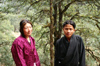 Bhutan - Bhutanese couple, on their way to Cheri Goemba - photo by A.Ferrari