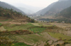 Bhutan - terraced fields - landscape on the way to Khansum Yuelley Namgyal Chorten - photo by A.Ferrari