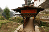 Bhutan - Covered bridge, at the entrance of the Trongsa Dzong - photo by A.Ferrari
