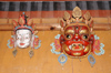 Bhutan - Bhutanese festival masks, in the Ugyen Chholing palace - photo by A.Ferrari