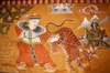 Bhutan - tiger painting - Ugyen Chholing palace - photo by A.Ferrari