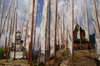 Bhutan - Bumthang valley - stupas and prayer flags, near Konchogsum Lhakhang - photo by A.Ferrari