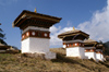 Bhutan - some of the 108 chortens of Dochu La pass - commissioned by the Queen Mother - photo by A.Ferrari