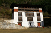 Bhutan - Paro: white house, just outside Paro Dzong - photo by A.Ferrari