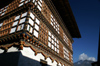 Bhutan - Paro: Gangtey palace - timber frame walls - photo by A.Ferrari