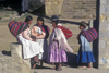 Isla del Sol, Lake Titicaca, Manco Kapac Province, La Paz Department, Bolivia: Aymara women visit in their village of Yumani - photo by C.Lovell
