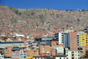 La Paz, Bolivia: the city spreads up the wall of canyon of the river Choqueyapu, construction quality degrades as one climbs towards El Alto - photo by M.Torres