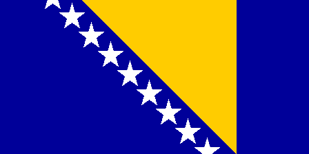 Bosnia-Herzegovina / Bosna i Hercegovina / Bosnien-Herzegowina /  Bosnie-herzgovine - flag