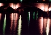 Trebinje (Bosnian Serb Republic / Republika Srpska): nocturnal - bridge of the Trebinjica river - water reflection (photo by M.Torres)