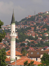 Bosnia-Herzegovina - Sarajevo:  one of many Sarajevan minarets (photo by J.Kaman)