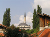 Bosnia-Herzegovina - Sarajevo:  Mosque dome and minaret (photo by J.Kaman)