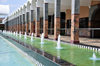 Gaborone, South-East District, Botswana: National Assembly of Botswana - fountains and arches - Government Enclave - photo by M.Torres