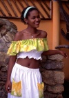 Brazil / Brasil - Porto de Galinhas, Ipojuca, Pernambuco: local charm - beautiful Brazilian black girl / encanto local - rapariga negra - photo by F.Rigaud