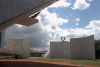 Brazil / Brasil - Brasilia: National Pantheon / Panteo - construdo em homenagem ao ex-presidente Tancredo Neves - Projeto de Oscar Niemeyer, sua forma sugere a imagem de uma pomba - photo by M.Alves