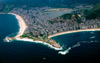 Brazil / Brasil - Rio de Janeiro: Copacabana and Ipanema beach from the air / praias de Copacabana e Ipanema, vista area - photo by Lewi Moraes