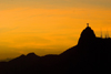 Rio de Janeiro, RJ, Brasil / Brazil: Corcovado and Christ at sunset ' silhouette / silhueta do Corcovado e Cristo Redentor ao pr do sol - photo by L.Moraes