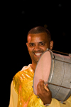 Rio de Janeiro, RJ, Brasil / Brazil: drummer in the 'bateria', the drums section - Carnival dancer - Mocidade Independente de Padre Miguel samba school / carnaval do Rio - photo by D.Smith