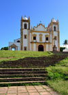 Olinda, Pernambuco, Brazil: Our Lady of Mount Carmel church - the oldest carmelite church in the Americas - built on a hill top - stairs from Praa do Carmo and stone cross - Historic Centre of the Town of Olinda, UNESCO World Heritage site - Igreja Santo Antnio do Carmo - photo by M.Torres