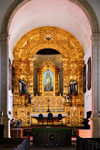 Olinda, Pernambuco, Brazil: gilded baroque altar of Our Lady of Mount Carmel church - the oldest carmelite church in the Americas - Historic Centre of the Town of Olinda, UNESCO World Heritage site - Igreja Santo Antnio do Carmo - photo by M.Torres