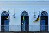 Olinda, Pernambuco, Brazil: city hall balcony with flags, former palace of the Portuguese governors of Brazil - Prefeitura Municipal de Olinda - photo by M.Torres