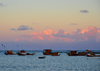 Olinda, Pernambuco, Brazil: fishingboats at sunset - photo by M.Torres