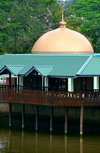 Bangar, Temburong District, Brunei Darussalam: small riverside mosque of the government complex - photo by M.Torres