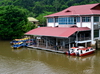 Bangar, Temburong District, Brunei Darussalam: main boat station, where the speedboats from Bandar dock - Temburong river - photo by M.Torres