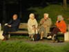 Bulgaria - Sofia: Retired people chatting on a bench in Yuzhen park II (photo by J.Kaman)