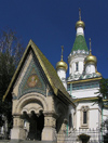 Bulgaria - Sofia: St Nikolai Russian Church - porch (photo by J.Kaman)