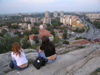 Bulgaria - Plovdiv: view over the modern part of the city - girls siting (photo by J.Kaman)