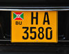 Bujumbura, Burundi: Burundian car license plate - photo by M.Torres