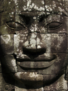 Angkor, Cambodia / Cambodge: Bayon - Giant sculpted faces of Jayavarman VII (Angkor Thom) - photo by M.Samper