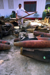 Cambodia: an NGO collects all the mines and bombs found in Cambodia - photo by E.Petitalot