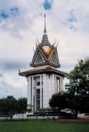 Cambodia / Cambodge - Phnom Penh: Choeung Ek killing fields - memorial stupa (photo by M.Torres)