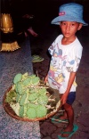 Cambodia / Cambodje - Phnom Penh: snacks - Lotus seeds (photo by M.Torres)
