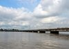 Cameroon, Douala: Bonaberi Bridge - concrete beam structure over the Wouri river estuary - photo by M.Torres