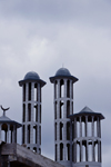 Cameroon, Douala: mosque with hollow minarets - photo by M.Torres