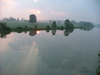Pelham / Fenwick, Ontario, Canada / Kanada: country river in Niagara region - reflection - photo by R.Grove