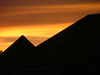 Welland area, Ontario, Canada / Kanada: house tops at sunset, not the pyramids - photo by R.Grove