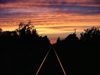 Canada / Kanada - Pelham / Fenwick, Ontario: railway at dusk - photo by R.Grove