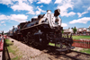 Canada / Kanada - Calgary (Alberta): Heritage Park - the train arrives - steam loco (photo by M.Torres)