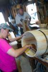 Making barrels - historic village of Shellburne, Nova Scotia, Canada - photo by D.Smith