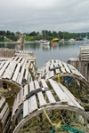 Canada 457 Scenic view of the old lobster traps in the harbour at Chester, Nova Scotia, Canada - photo by D.Smith