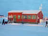 Fort Good Hope, Northwest Territories, Canada: Canadian building in snowy winter - photo by Air West Coast