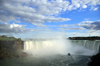 Niagara Falls, Ontario, Canada: Horseshoe Falls and Goat island - Maid of the Mist approaches - photo by M.Torres