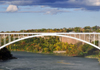 Niagara Falls, Ontario, Canada: Rainbow Bridge connects Ontario to NY state - designed by architect Richard Lee - Niagara River - part of Highway 420 - photo by M.Torres