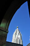Toronto, Ontario, Canada: Brookfield Place - TD Canada Trust Tower framed by an arch at 35 the Esplanade - photo by M.Torres