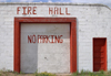 Canada / Kanada - Saskatchewan: weathered old Fire Hall door - photo by M.Duffy